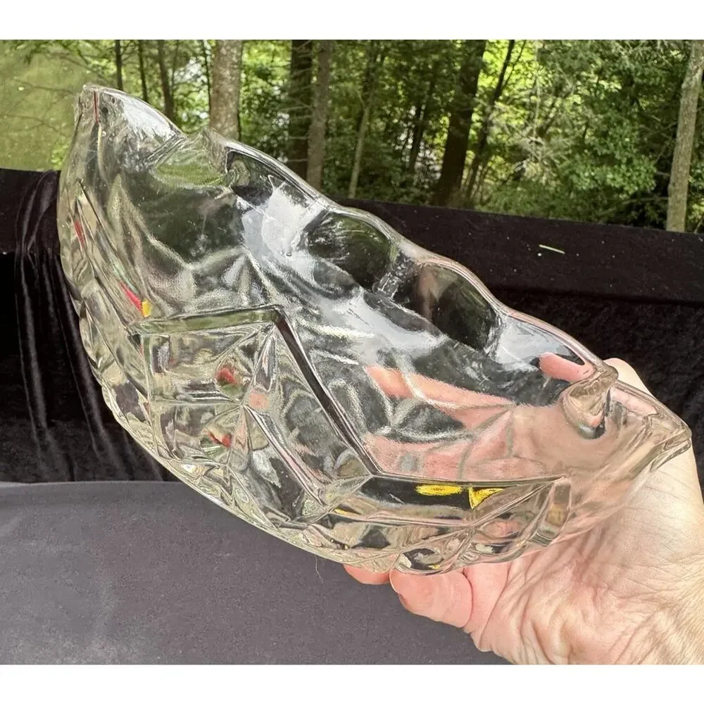 EAPG MODEL FLINT GLASS TRUMP MITERED PRISM FLAT SAUCE BERRY BOWL 1892 SCARCE A84